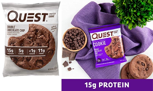 Purchase Quest Nutrition Double Chocolate Chip Protein Cookie, High Protein, Low Carb, 12 Count on Amazon.com