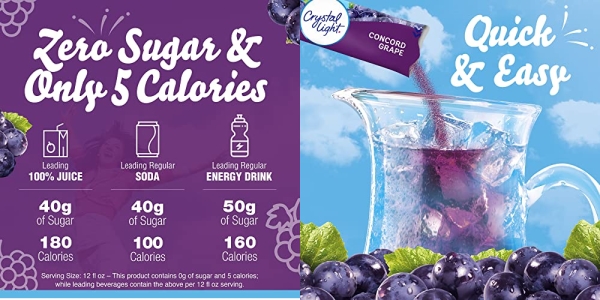 Purchase Crystal Light Concord Grape Drink Mix (6 Pitcher Packets) on Amazon.com