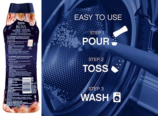 Purchase Downy Infusions in-Wash Scent Booster Beads, Bliss, Sparkling Amber & Rose, 20.1 Oz on Amazon.com