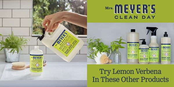 Purchase Mrs. Meyer's Clean Day Liquid Hand Soap Refill, Cruelty Free and Biodegradable Hand Wash Made with Essential Oils, Lemon Verbena Scent, 33 oz on Amazon.com