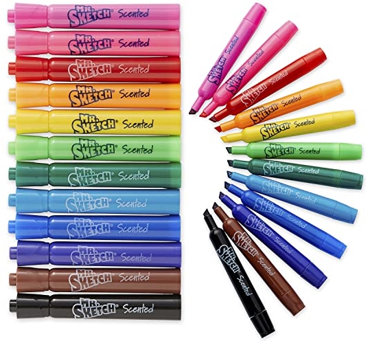 Purchase Mr. Sketch Chiseled Tip Marker, 22 Assorted Scented Markers on Amazon.com