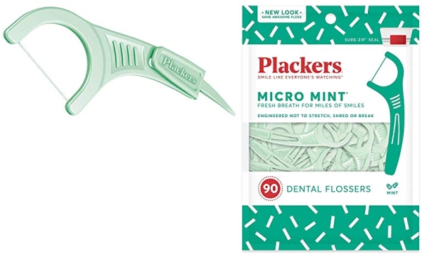 Purchase Plackers Micro Mint Dental Floss Picks, 90 Count, Pack of 3 on Amazon.com