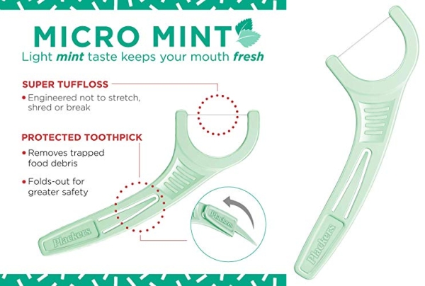 Purchase Plackers Micro Mint Dental Floss Picks, 90 Count, Pack of 3 on Amazon.com