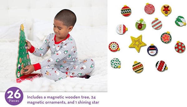 Purchase Melissa & Doug Countdown to Christmas Wooden Advent Calendar - Magnetic Tree, 25 Magnets on Amazon.com