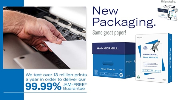 Purchase Hammermill Printer Paper, Great White 30% Recycled Paper, 8.5 x 11-1 Ream (500 Sheets) on Amazon.com