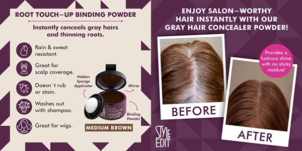 Purchase Style Edit Root Touch Up, to Cover Up Roots and Grays, Medium Brown Hair Color on Amazon.com