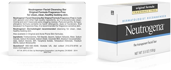 Purchase Neutrogena Original Fragrance-Free Facial Cleansing Bar, 3.5 oz on Amazon.com