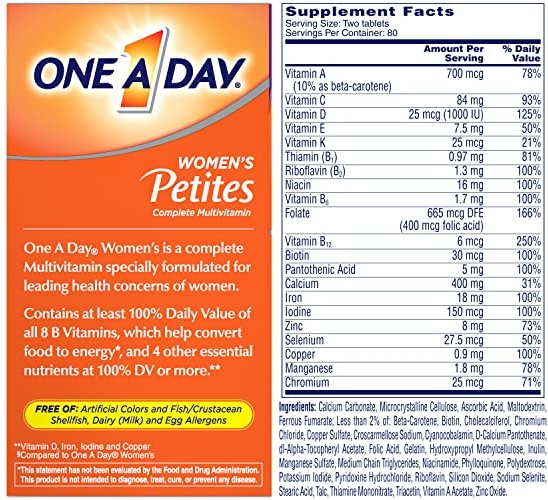 Purchase One A Day Womens Petites Multivitamin 160 count on Amazon.com