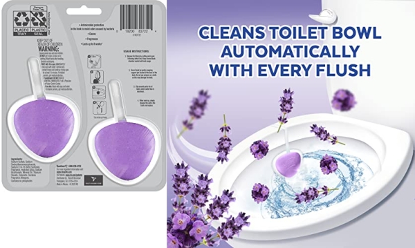 Purchase Lysol Toilet Bowl Cleaner, Automatic In-The-Bowl Disc, Lavender, 2-Count on Amazon.com