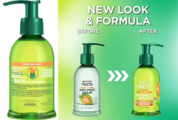 Purchase Garnier Fructis Sleek and Shine Anti-Frizz Serum, Frizzy, Dry, Unmanageable Hair, 5.1 fl; oz. on Amazon.com