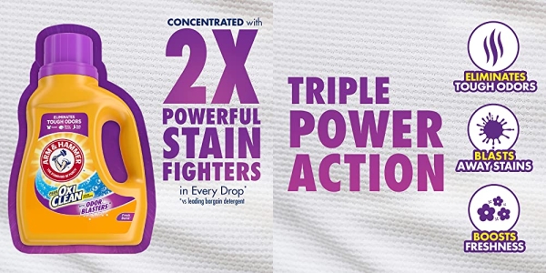 Purchase Arm & Hammer Liquid Laundry Detergent Plus OxiClean & Odor Blasters, Fresh Burst, 118.1oz 75 Loads on Amazon.com