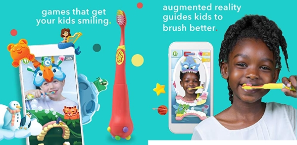 Purchase Hum by Colgate Smart Manual Kids Toothbrush Set for Ages 5+, Gaming Experience for Teeth Brushing, Extra Soft, Coral on Amazon.com