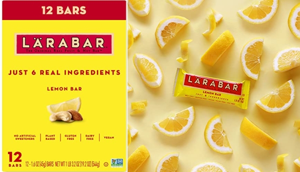 Purchase Larabar Lemon Bar, Gluten Free Vegan Fruit & Nut Bar, 1.6 oz, 12 ct on Amazon.com