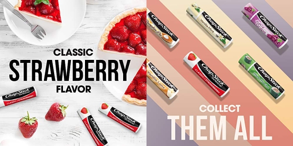 Purchase ChapStick Classic Strawberry Lip Balm Tubes, Lip Care and Lip Moisturizer - 0.15 Oz on Amazon.com
