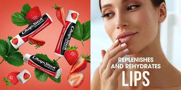 Purchase ChapStick Classic Strawberry Lip Balm Tubes, Lip Care and Lip Moisturizer - 0.15 Oz on Amazon.com