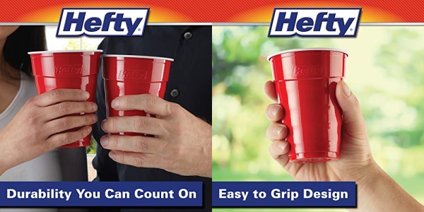 Purchase Hefty Party On Disposable Plastic Cups, Red, 18 Ounce, 30 Count on Amazon.com