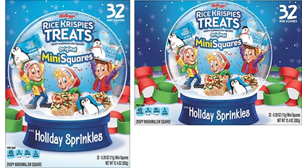 Purchase Rice Krispies Treats Mini Marshmallow Snack Bars, Holiday Treats, Kids Snacks, Original with Holiday Sprinkles, 12.4oz Box (32 Bars) on Amazon.com