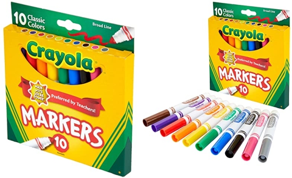Purchase Crayola Broad Line Markers, Classic Colors 10 Each on Amazon.com