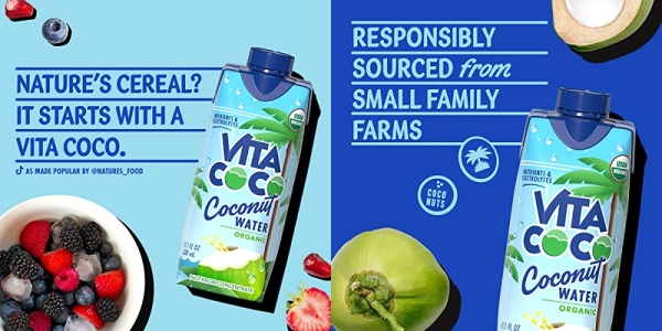 Purchase Vita Coco Coconut Water, Pure Organic, Refreshing Coconut Taste, Natural Electrolytes, Vital Nutrients, 11.1 Oz (Pack Of 12) on Amazon.com
