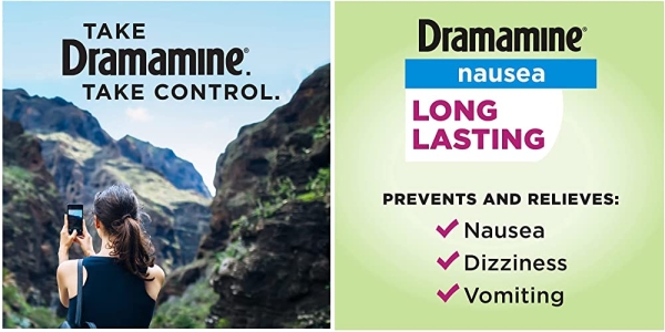 Purchase Dramamine-N Long Lasting Formula Nausea Relief, 10 Count, 2 Pack on Amazon.com