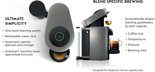 Purchase Nespresso VertuoPlus Coffee and Espresso Machine by De'Longhi, Grey on Amazon.com