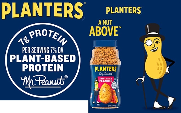 Purchase Planters Sweet and Spicy Dry Roasted Peanuts, 16 oz. on Amazon.com
