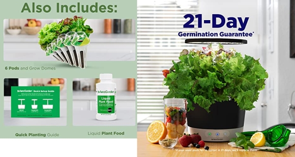 Purchase AeroGarden Harvest 360 with Gourmet Herb Seed Pod Kit - Hydroponic Indoor Garden, Black on Amazon.com