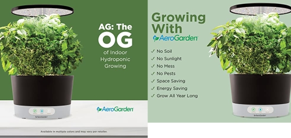 Purchase AeroGarden Harvest 360 with Gourmet Herb Seed Pod Kit - Hydroponic Indoor Garden, Black on Amazon.com