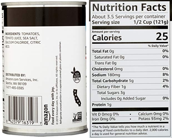 Purchase Amazon Brand - Happy Belly Diced Tomatoes in Tomato Juice, 14.5 Ounce on Amazon.com