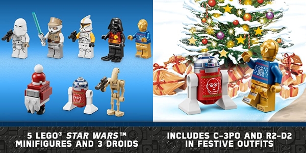 Purchase LEGO Star Wars 2022 Advent Calendar 75340 Building Toy Set for Kids, Boys and Girls, Ages 6+, 8 Characters and 16 Mini Builds (329 Pieces) on Amazon.com