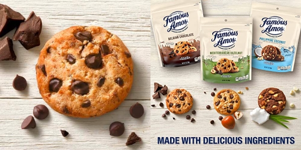 Purchase Famous Amos Wonders of the World Belgian Chocolate Chip Cookies, Bite-Sized Gourmet Chocolate Chip Cookies in a Resealable 7 oz Bag on Amazon.com