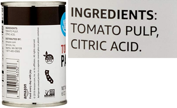 Purchase Amazon Brand - Happy Belly Tomato Paste, 6 Ounce on Amazon.com