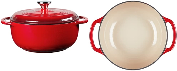 Purchase Lodge EC4D43 Enameled Cast Iron Dutch Oven, 4.6-Quart, Island Spice Red on Amazon.com