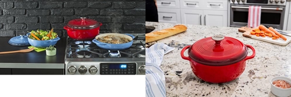 Purchase Lodge EC4D43 Enameled Cast Iron Dutch Oven, 4.6-Quart, Island Spice Red on Amazon.com