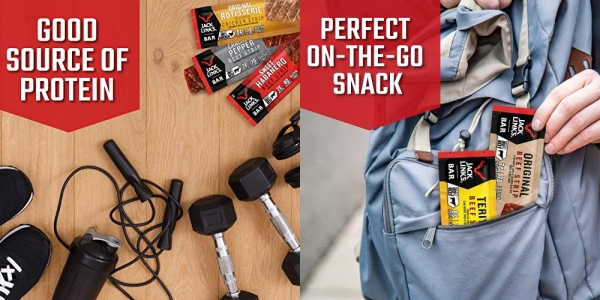 Purchase Jack Link's Beef Jerky Bars, Sweet Habanero, 12 Count - 7g of Protein and 80 Calories Per Protein Bar, Made with Premium Beef, No added MSG - Keto Friendly and Gluten Free Snacks on Amazon.com