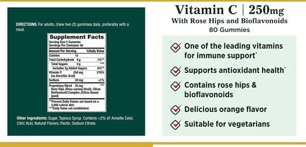 Purchase Nature's Bounty Vitamin C, Orange, Gummy 80 Count on Amazon.com