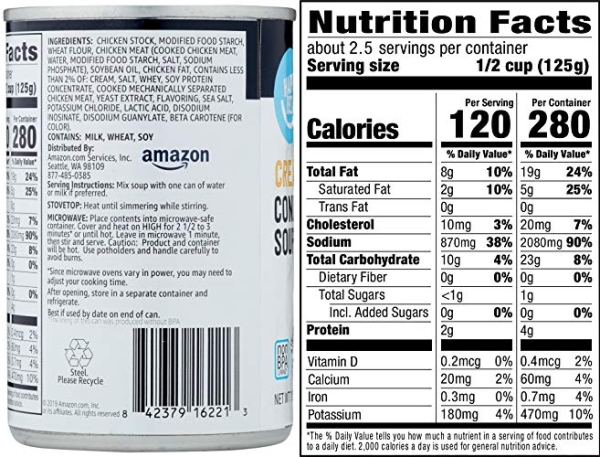 Purchase Amazon Brand - Happy Belly Cream of Chicken Soup 10.5 Ounce on Amazon.com