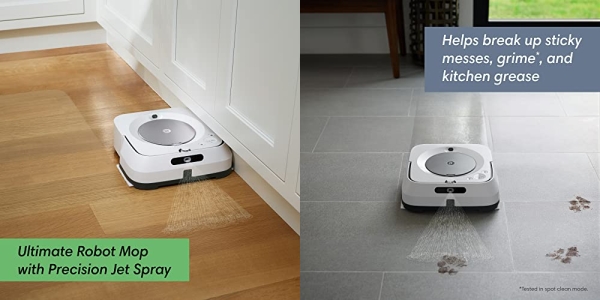 Purchase iRobot Braava Jet M6 (6110) Ultimate Robot Mop- Wi-Fi Connected, Precision Jet Spray, Smart Mapping, Works with Alexa, Ideal for Multiple Rooms, Recharges and Resumes, White on Amazon.com