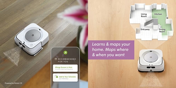 Purchase iRobot Braava Jet M6 (6110) Ultimate Robot Mop- Wi-Fi Connected, Precision Jet Spray, Smart Mapping, Works with Alexa, Ideal for Multiple Rooms, Recharges and Resumes, White on Amazon.com