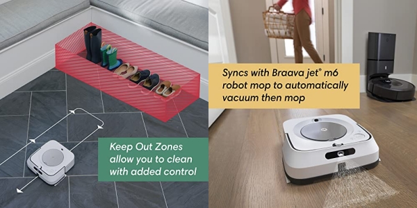 Purchase iRobot Braava Jet M6 (6110) Ultimate Robot Mop- Wi-Fi Connected, Precision Jet Spray, Smart Mapping, Works with Alexa, Ideal for Multiple Rooms, Recharges and Resumes, White on Amazon.com
