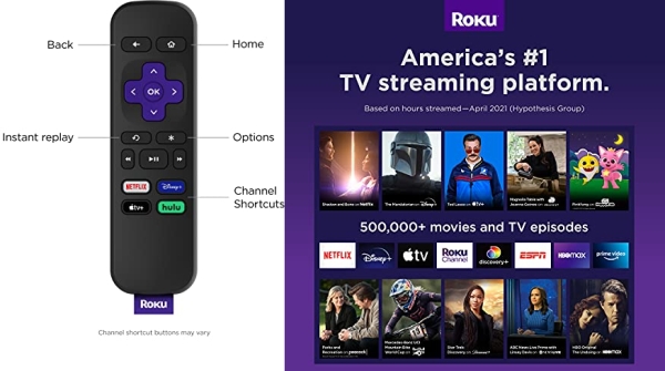 Purchase Roku Express HD Streaming Media Player with High Speed HDMI Cable and Simple Remote on Amazon.com