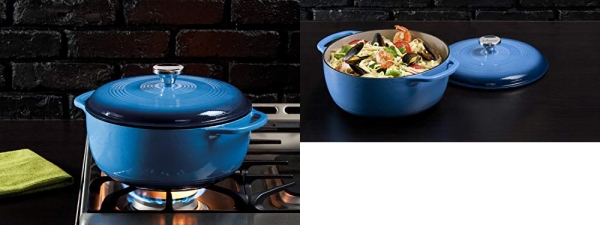 Purchase Lodge Enameled Cast Iron Dutch Oven, 6-Quart, Blue on Amazon.com