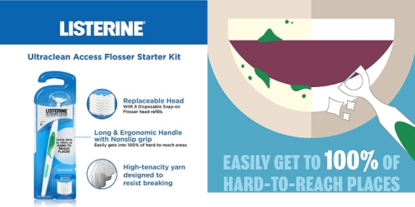 Purchase Listerine Ultraclean Access Flosser Starter Kit on Amazon.com