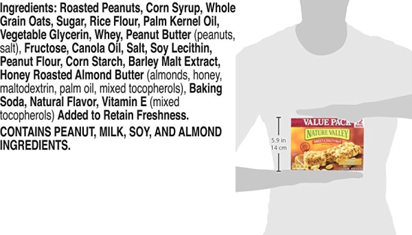 Purchase Nature Valley Granola Bars, Sweet and Salty Nut, Peanut, 1.2 oz, 12 ct on Amazon.com