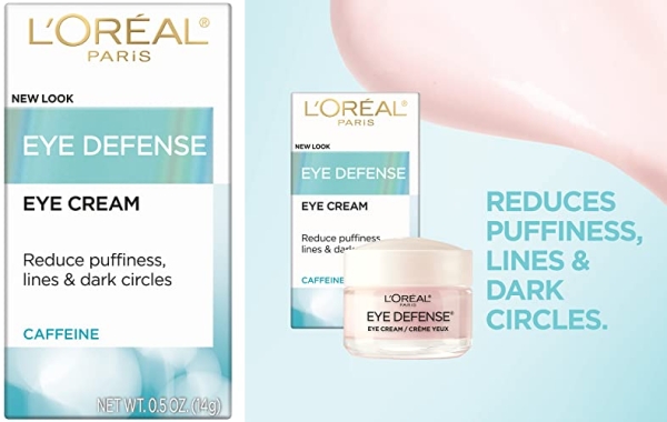 Purchase Eye Cream to Reduce Puffiness, Lines and Dark Circles, L'Oreal Paris Skincare Dermo-Expertise Eye Defense Eye Cream with Caffeine and Hyaluronic Acid For All Skin Types, 0.5 oz. on Amazon.com