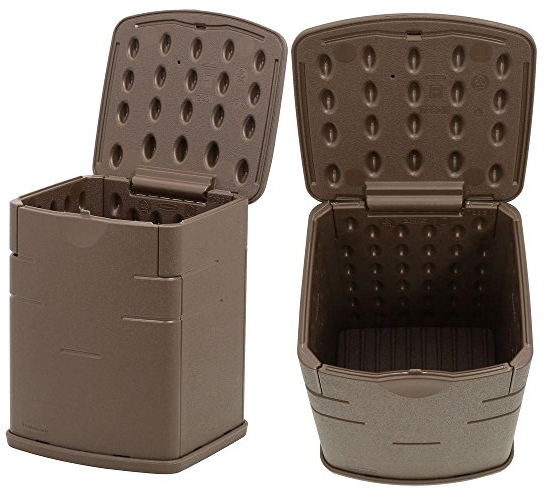 Purchase Rubbermaid Mini Resin Weather Resistant Outdoor Garden Storage Deck Box, Mocha on Amazon.com