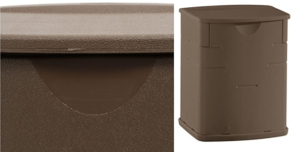 Purchase Rubbermaid Mini Resin Weather Resistant Outdoor Garden Storage Deck Box, Mocha on Amazon.com