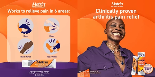 Purchase Motrin Arthritis Pain Relief Diclofenac Sodium Topical Gel 1%, Anti-Inflammatory Cream for Arthritis Pain in Hands, Wrists, Elbows, Knees, Feet & Ankles, NSAID Pain Relief Gel, 3.53 Oz on Amazon.com