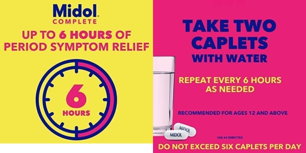 Purchase Midol Complete, Menstrual Period Symptoms Relief Including Premenstrual Cramps, Caplets, 40 Count on Amazon.com