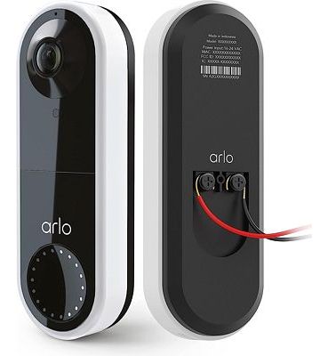 Purchase Arlo Essential Wired Video Doorbell - HD Video, 180 View, Night Vision, 2 Way Audio, DIY Installation (wiring required), Security Camera, Doorbell Camera, Home Security Cameras, White - AVD1001 at Amazon.com